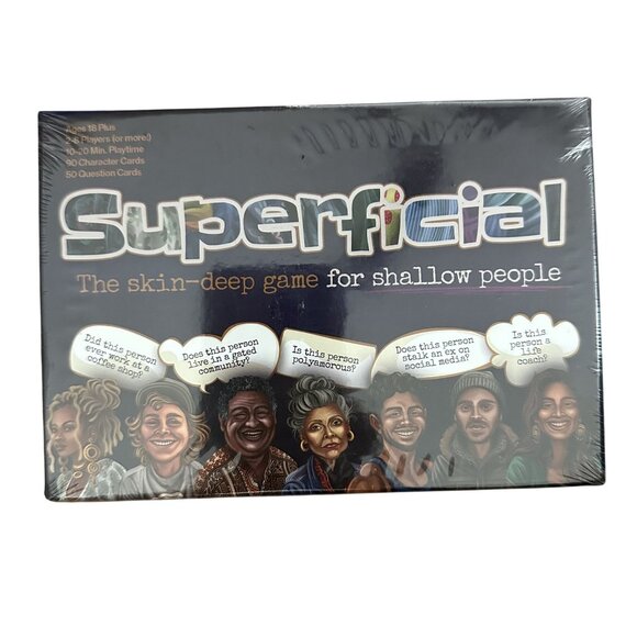 Superficial The Skin-Deep Card Game For Shallow People Ages 18+ 2-8 Players - Picture 1 of 2